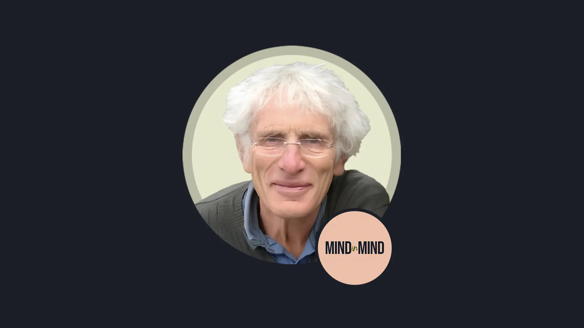 A picture of Jeremy Holmes in a circle with green bg and MINDinMIND logo